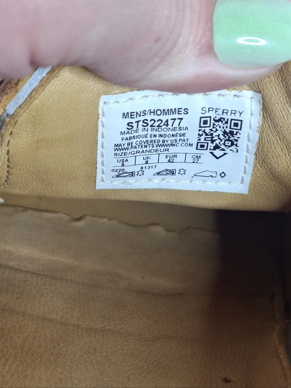 Sperry Authentic Gold Cup 2 EYE Boat Shoes Ivory Leather Lambskin Lining Mens 9